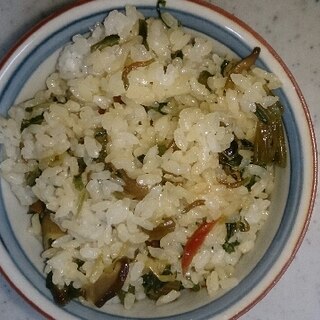 野沢菜混ぜご飯